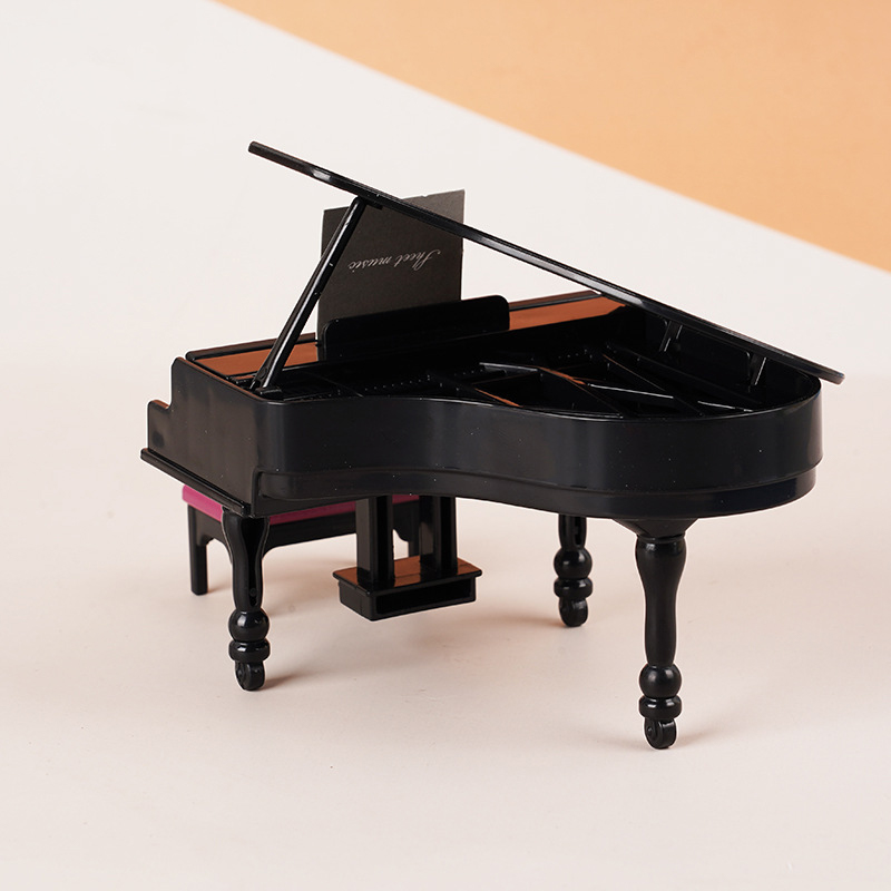 Tech Home Accessories - 1:12 Dollhouse Miniatuur Piano W/Kruk Instrument