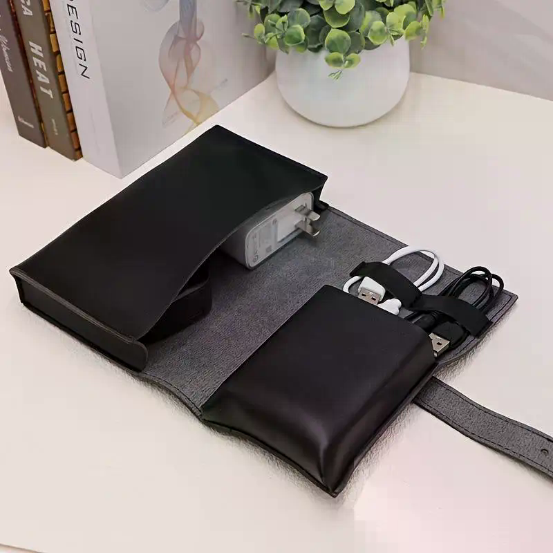 Tech Accessories Storage - 1pc PU-leer organisator met meerdere compartimenten