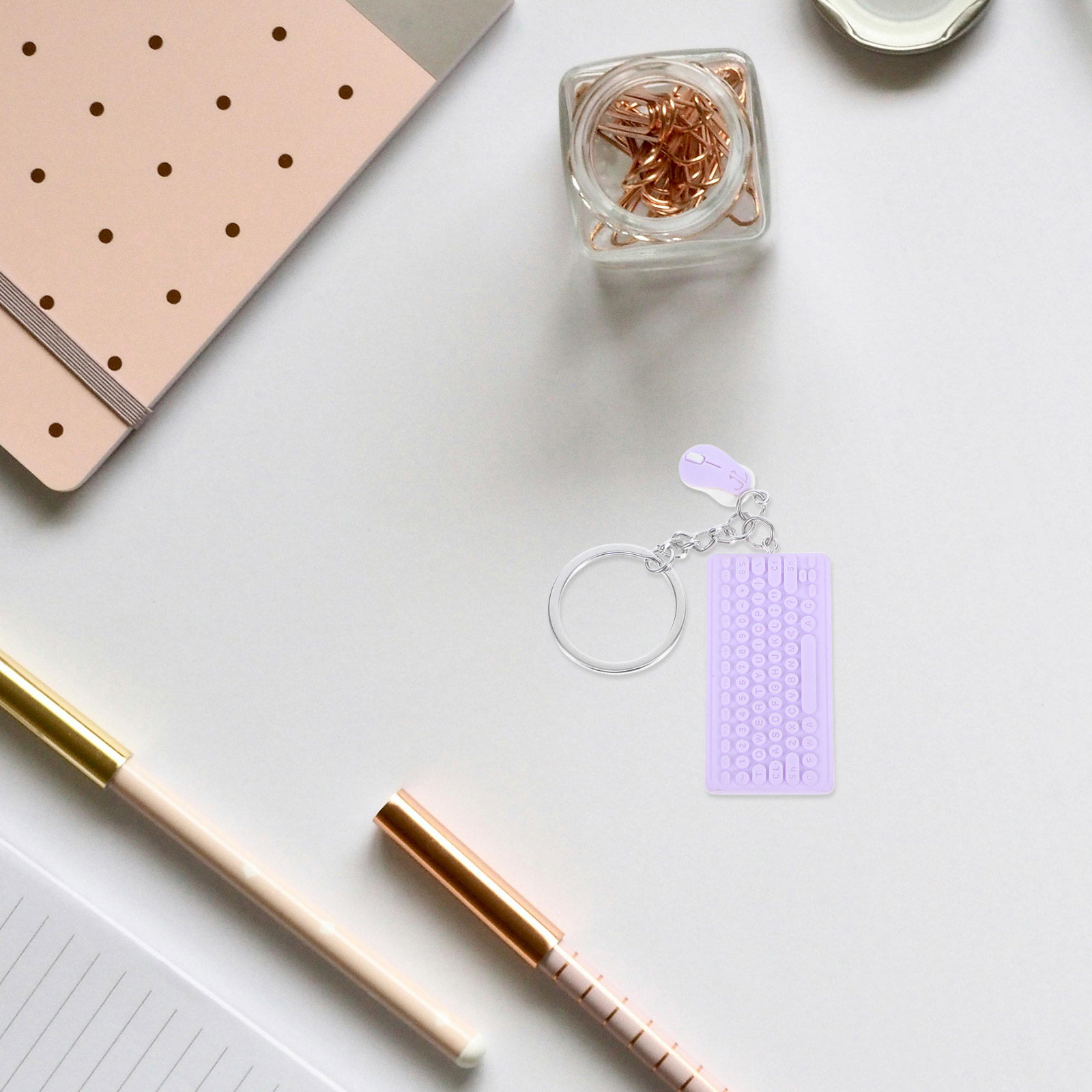 Tech Keychain Accessories - Mini-toetsenbord en muis sleutelhanger, schattig technologisch