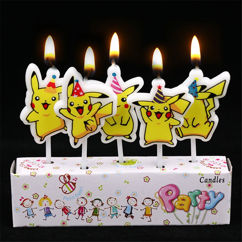 Tech Home Accessories - 5 stks/partij Pokemon Verjaardagstaart Kaars Kids
