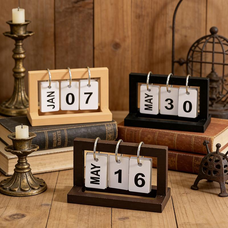 Tech Office Accessories - 【M】Mini-kalender Bureau-decoratie Decoratieset Staande bureaukalender Werkbureaudecoratie
