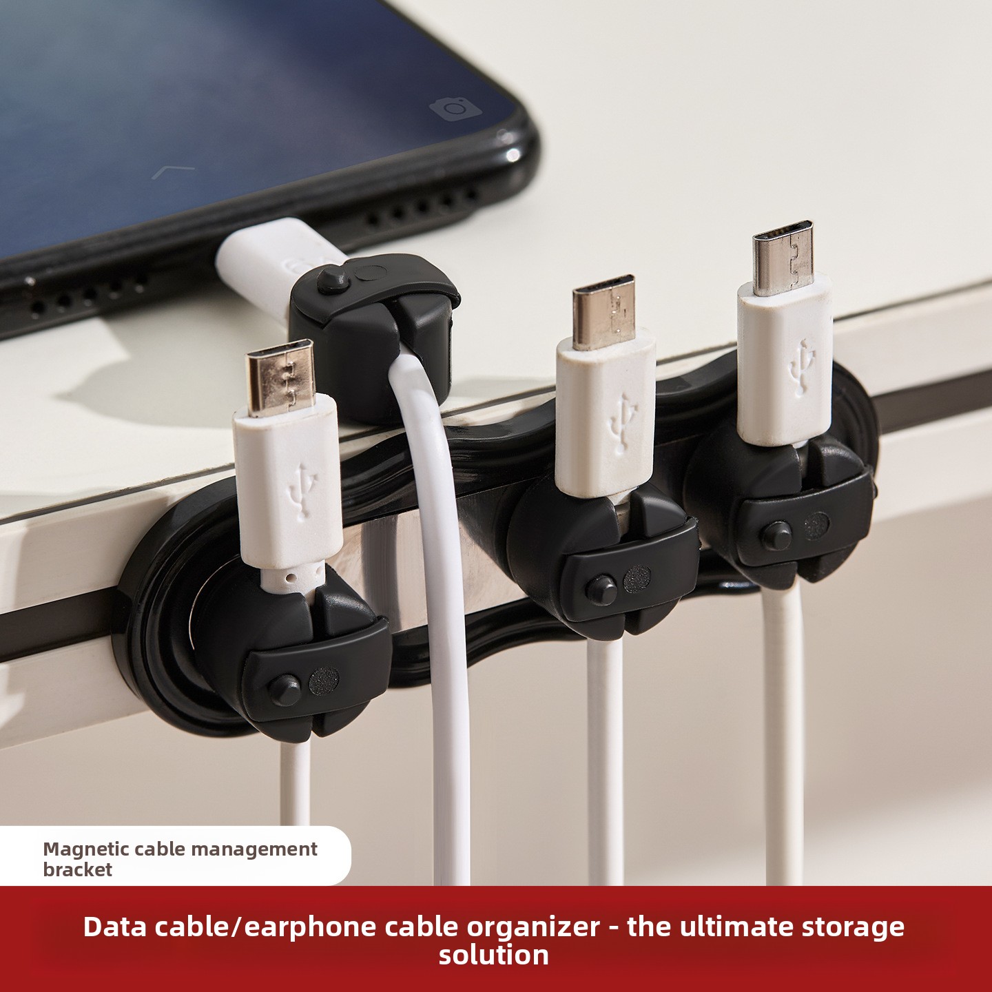 Desk Cable Clip - Magnetische zelfklevende kabelorganizer zonder boorwerk, snoerhouder