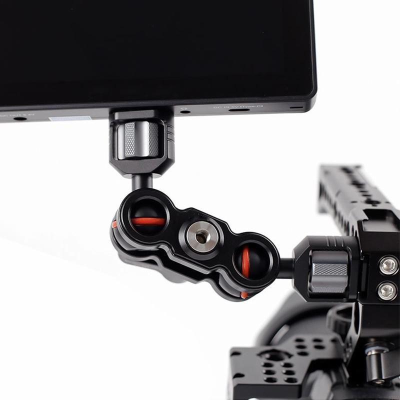 Monitor Arm Single - J78A Cameramontagebeugel met dubbele kogelkoppen, scharnierende