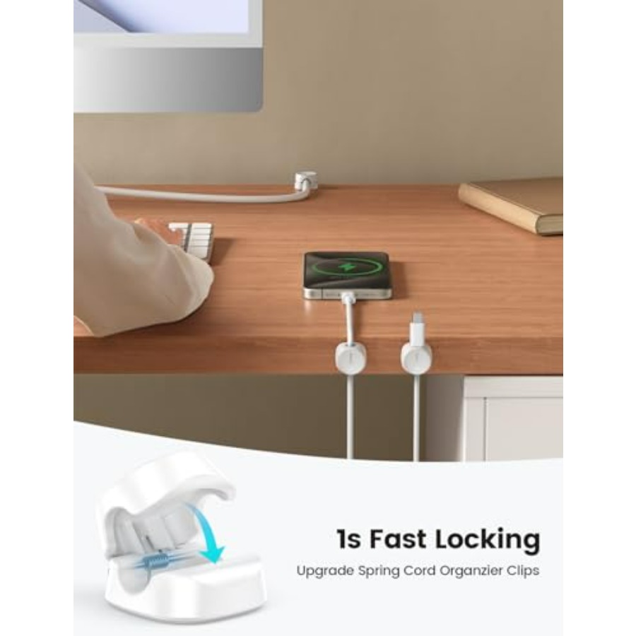 8-pack snoerorganizer, [1s Loc - Desk Cable Clip recensie en prijs