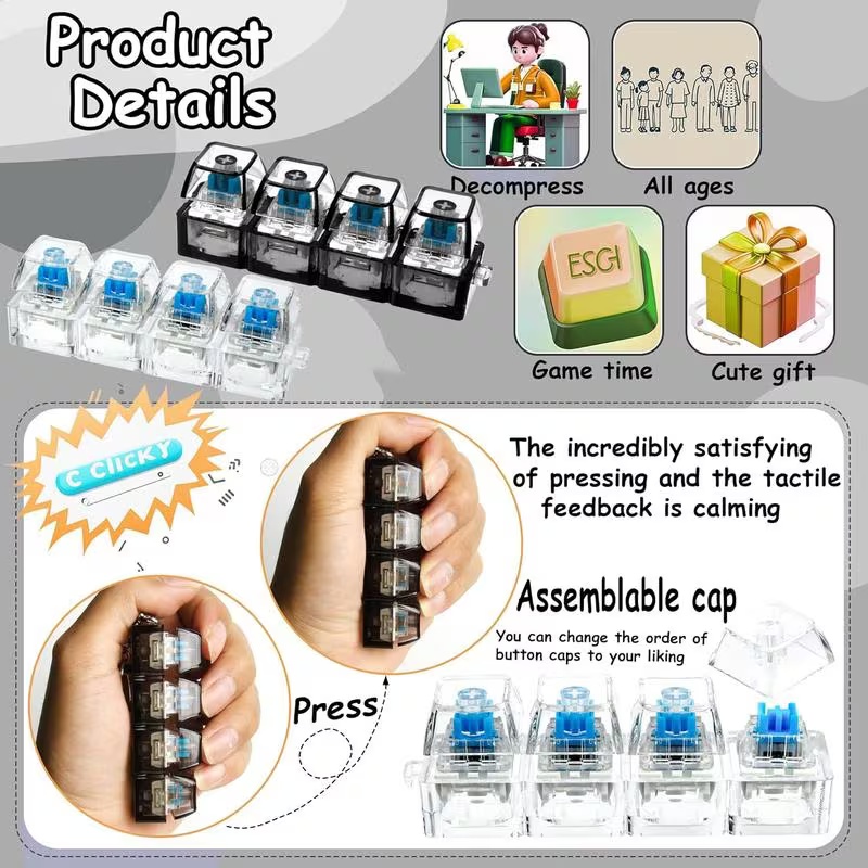 1PC Light Up Keyboard Keychain - Tech Office Accessories recensie en prijs