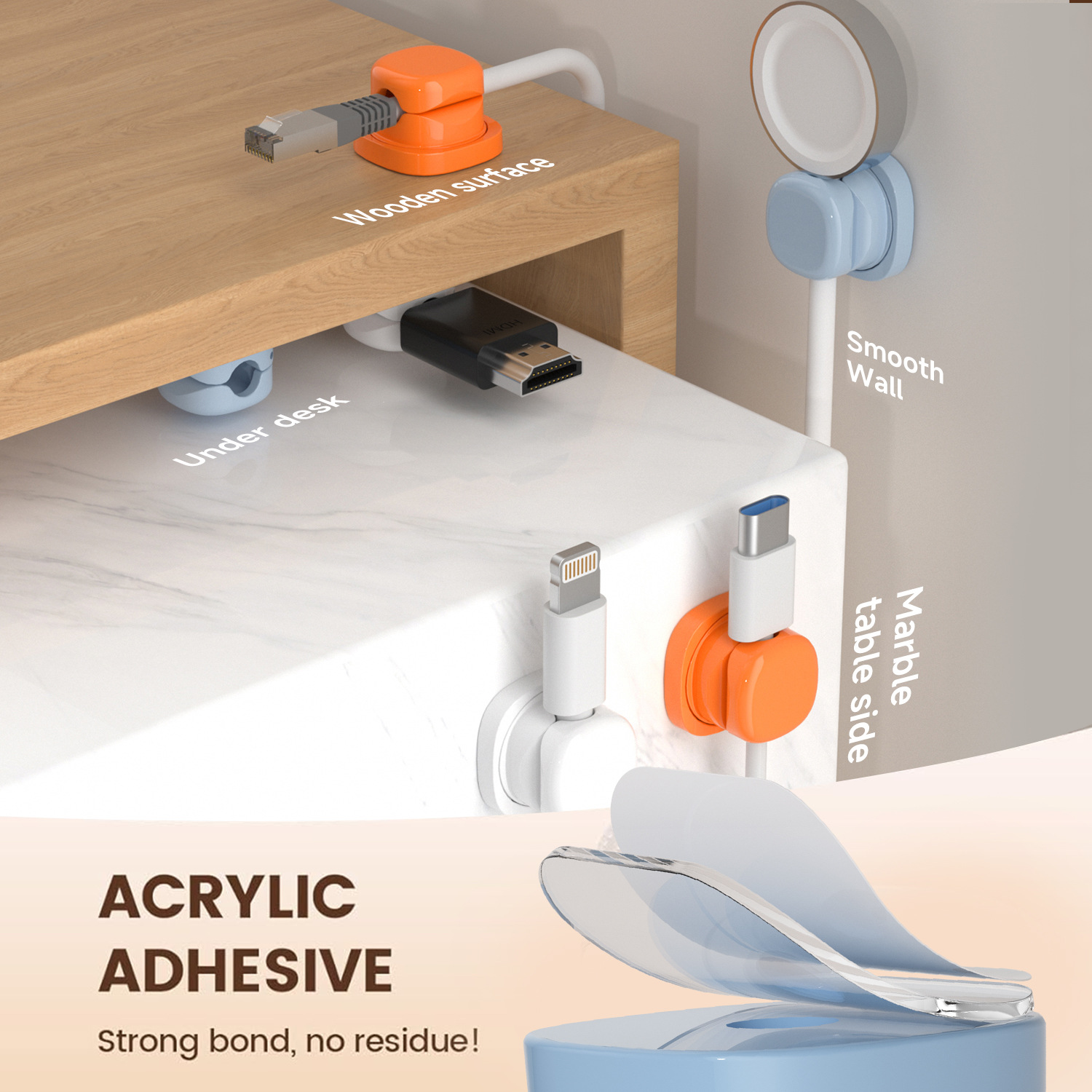 zelfklevende kabelorganizer Ka - Desk Cable Clip recensie en prijs