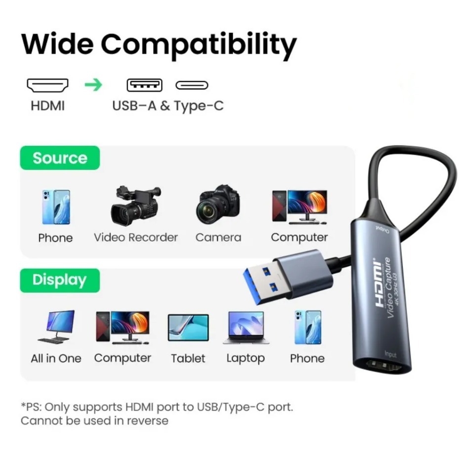 USB-C 2.0/3.0 HDMI Video Captu - Usb C To Hdmi recensie en prijs