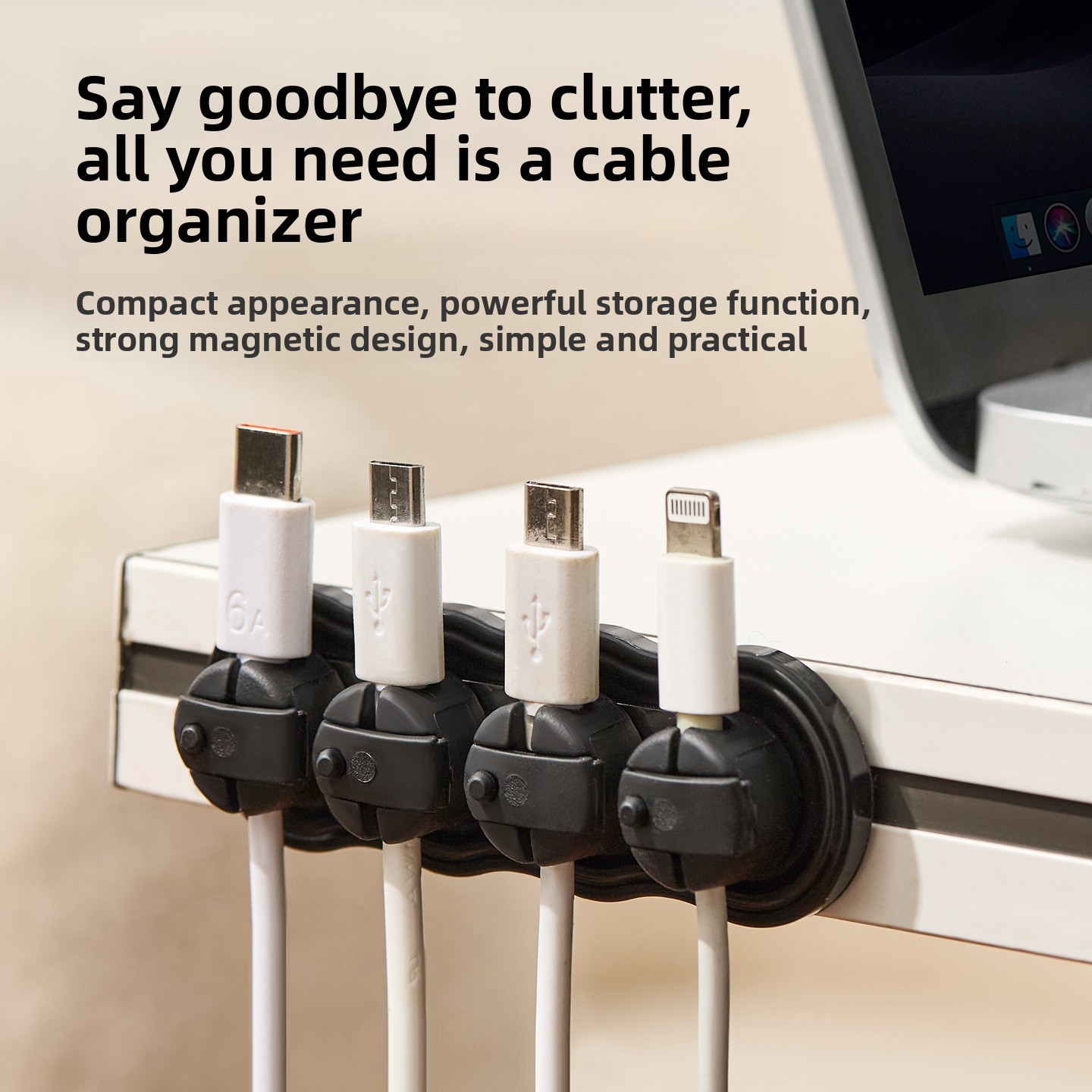 Magnetische zelfklevende kabel - Desk Cable Clip recensie en prijs