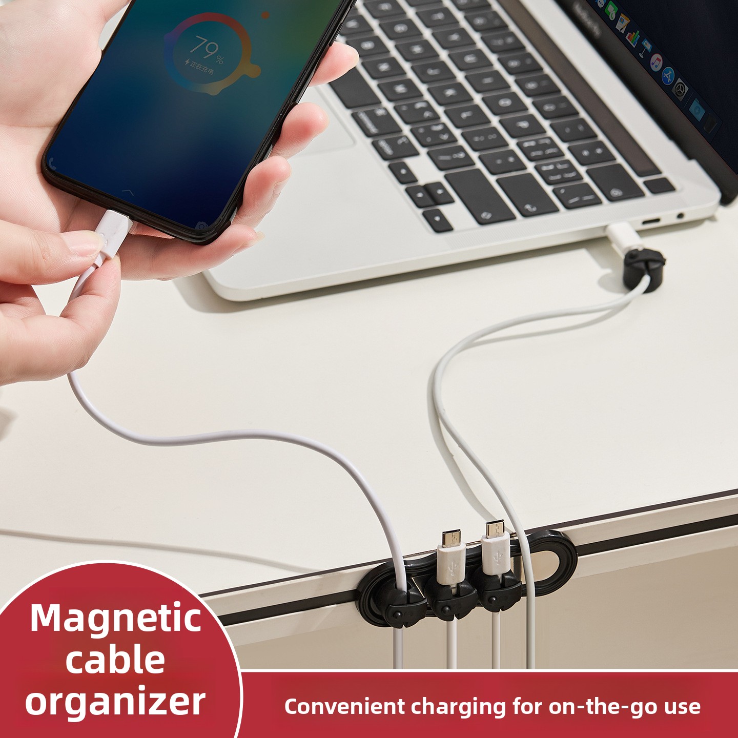 Magnetische zelfklevende kabel - Desk Cable Clip recensie en prijs