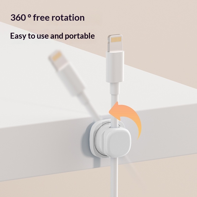 6 stuks Multi Color Draaibare  - Desk Cable Clip recensie en prijs