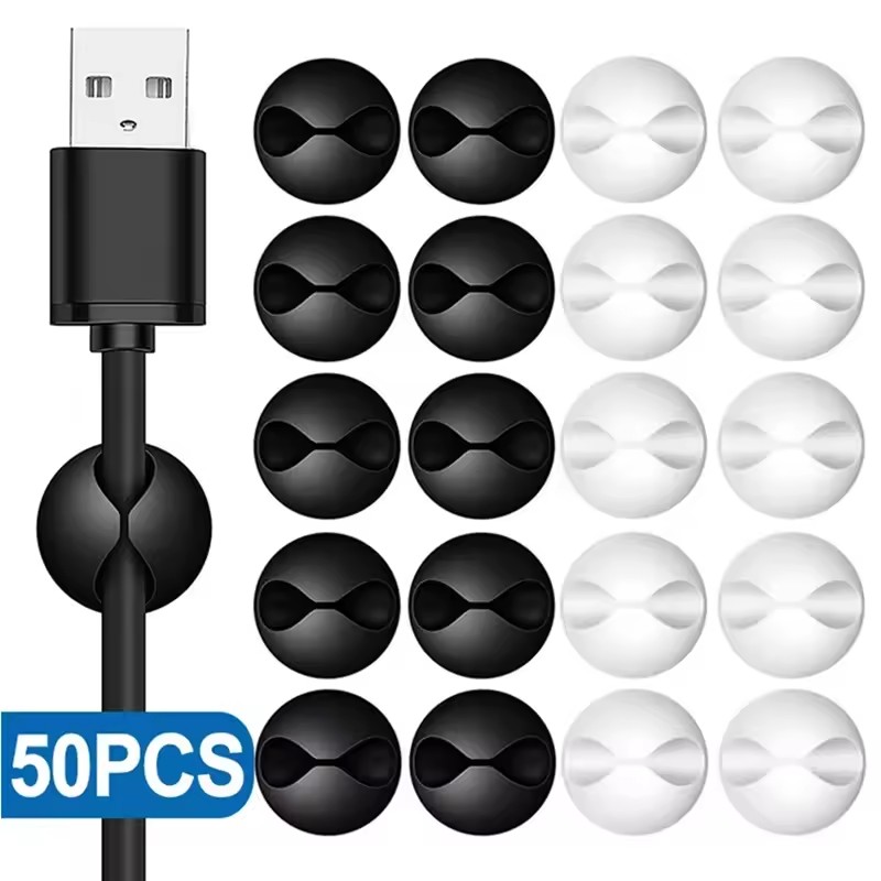 5/50 Stuks Desktop Muur Kabel  - Desk Cable Clip recensie en prijs