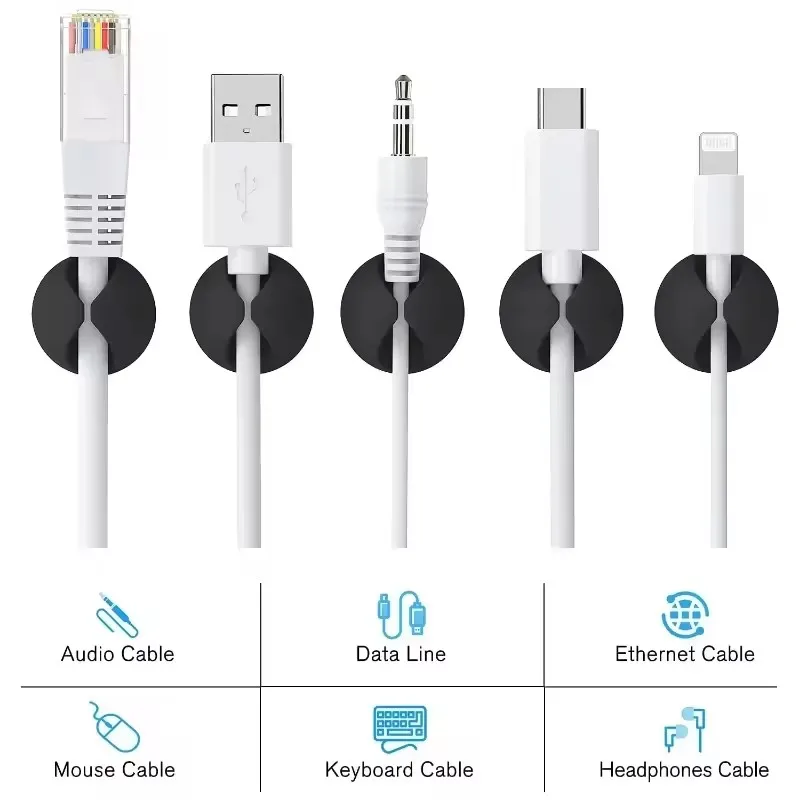 5/50 Stuks Desktop Muur Kabel  - Desk Cable Clip recensie en prijs